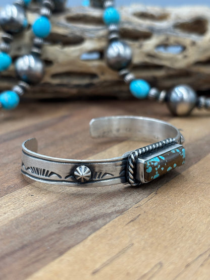 Turquoise #96-31 Cuff by Rick Enriquez, Navajo