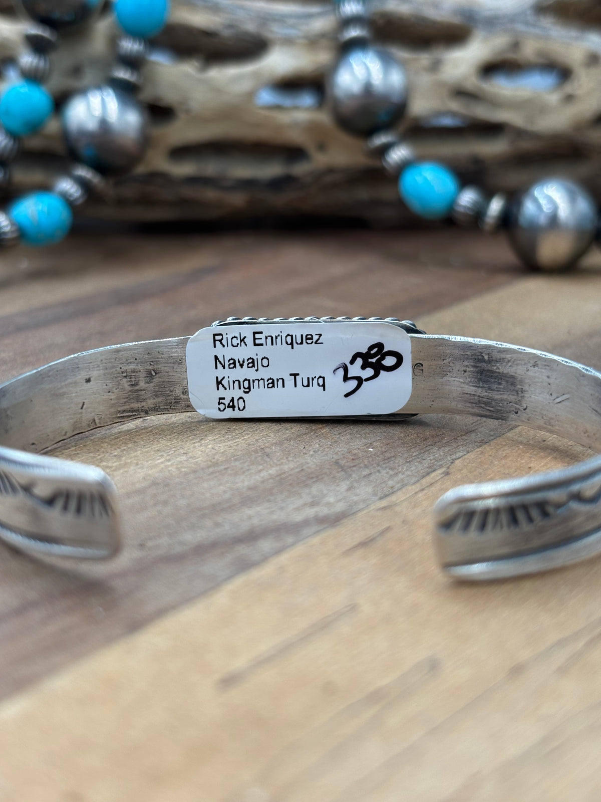 Turquoise #96-31 Cuff by Rick Enriquez, Navajo