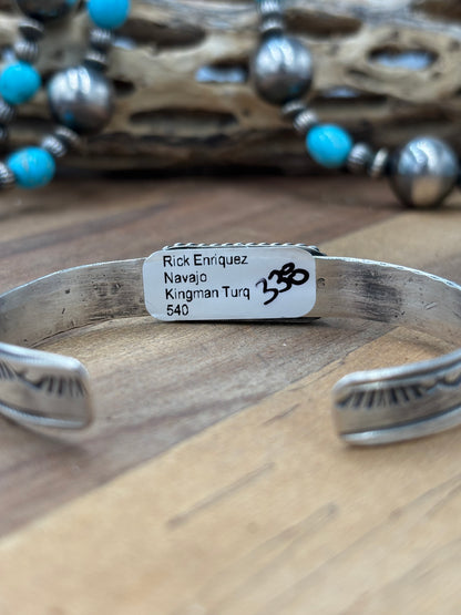 Turquoise #96-31 Cuff by Rick Enriquez, Navajo