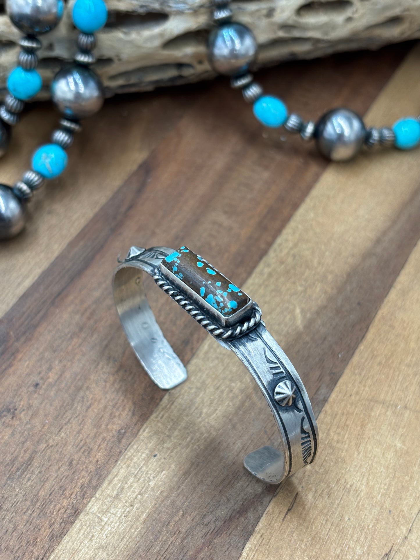 Turquoise #96-31 Cuff by Rick Enriquez, Navajo