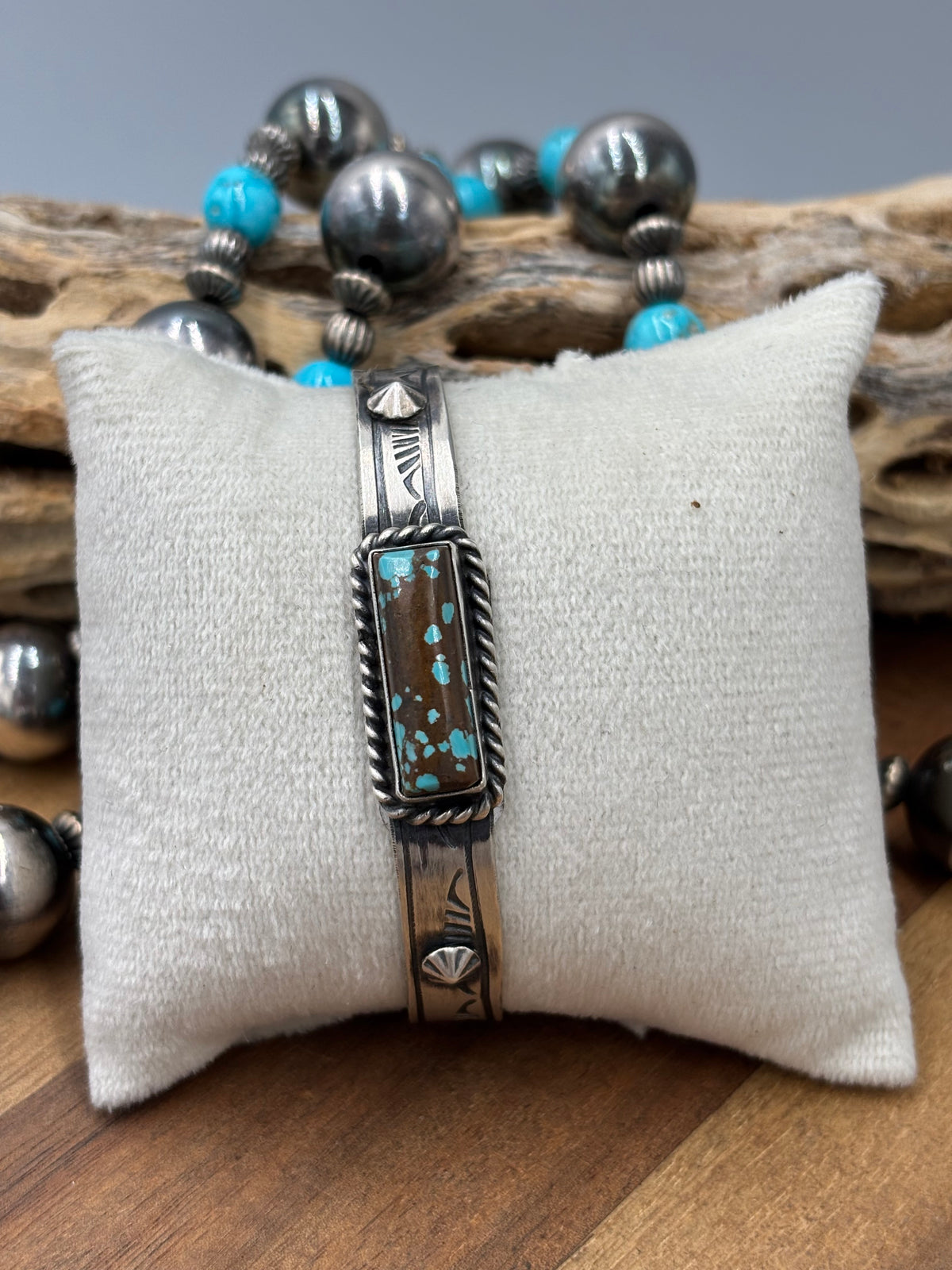Turquoise #96-31 Cuff by Rick Enriquez, Navajo