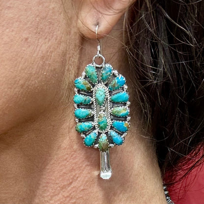 Kingman Turquoise Cluster Earrings