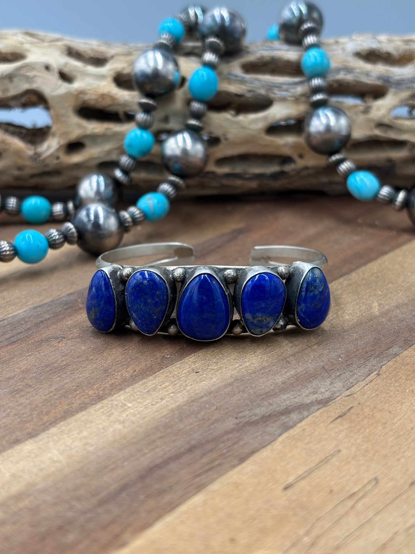 Lapis #96-28 Cuff by Augustine Largo, Navajo