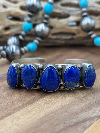 Lapis #96-28 Cuff by Augustine Largo, Navajo
