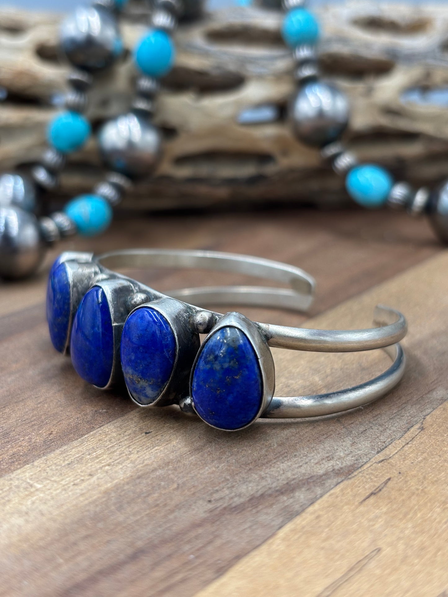 Lapis #96-28 Cuff by Augustine Largo, Navajo