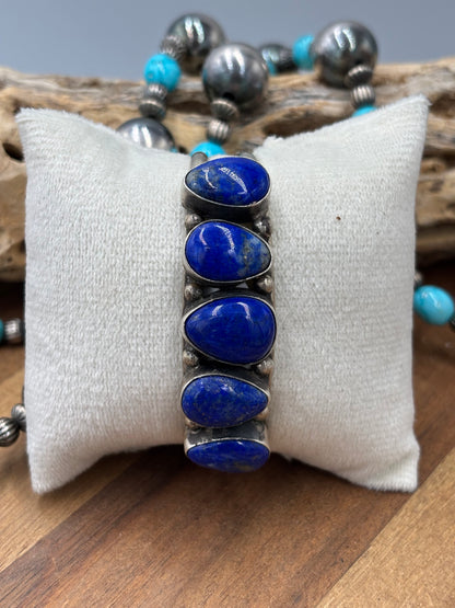 Lapis #96-28 Cuff by Augustine Largo, Navajo