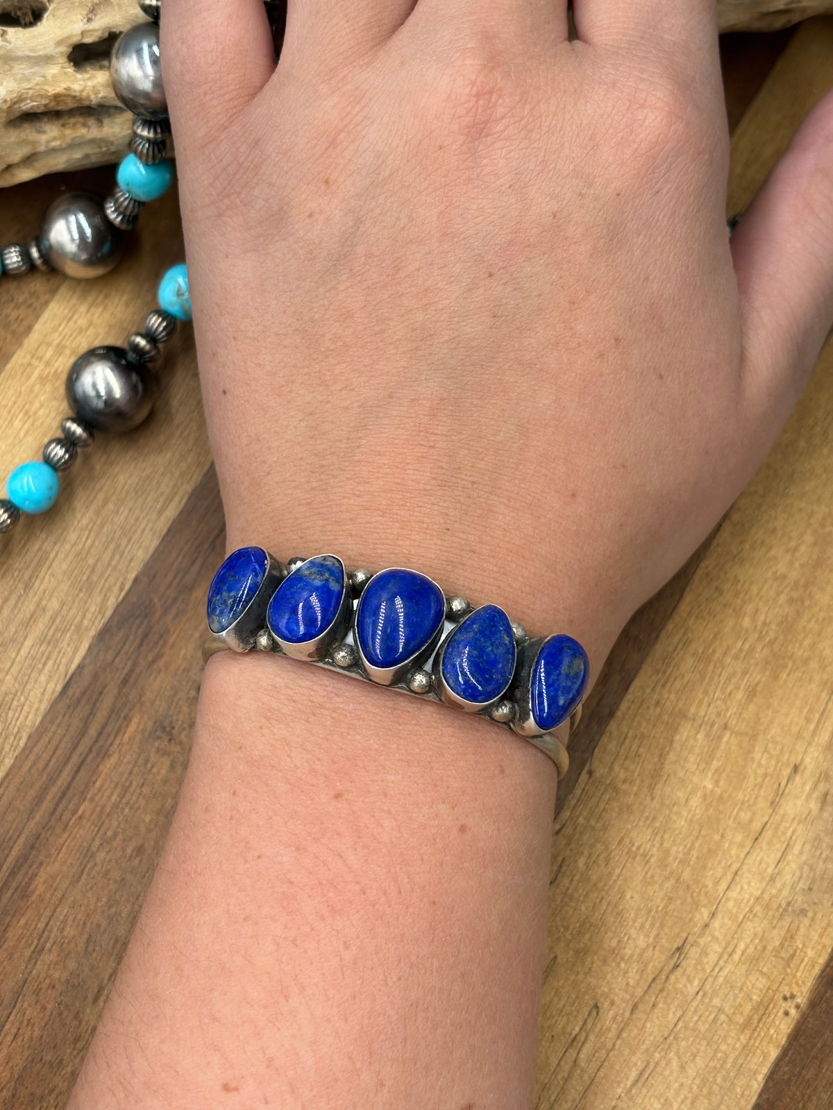 Lapis #96-28 Cuff by Augustine Largo, Navajo