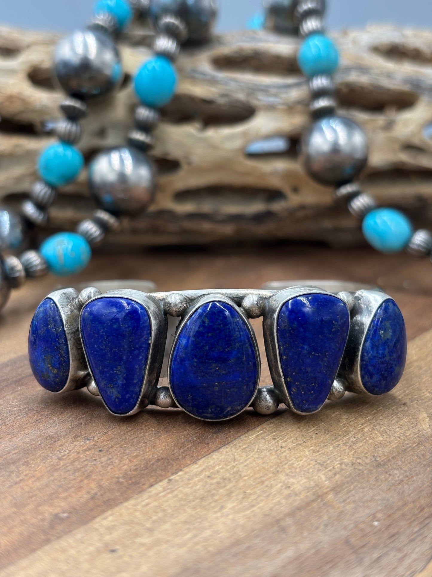 Lapis #96-27 Cuff by Augustine Largo, Navajo