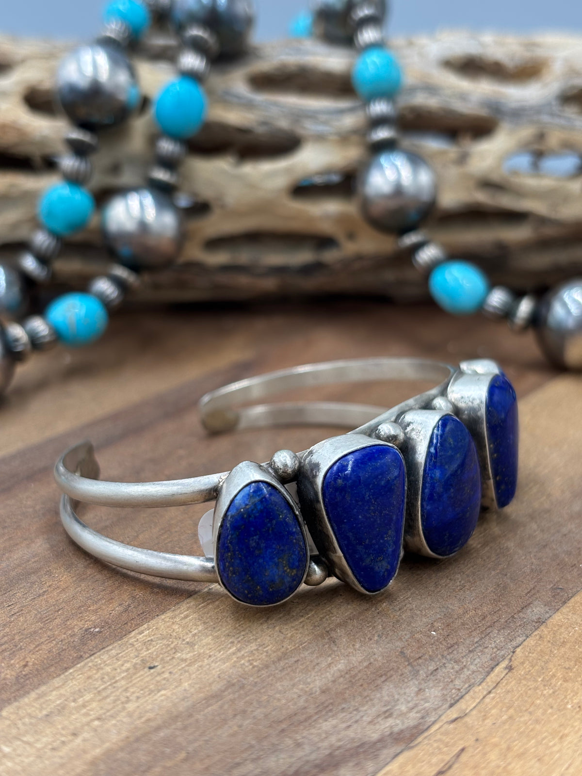Lapis #96-27 Cuff by Augustine Largo, Navajo