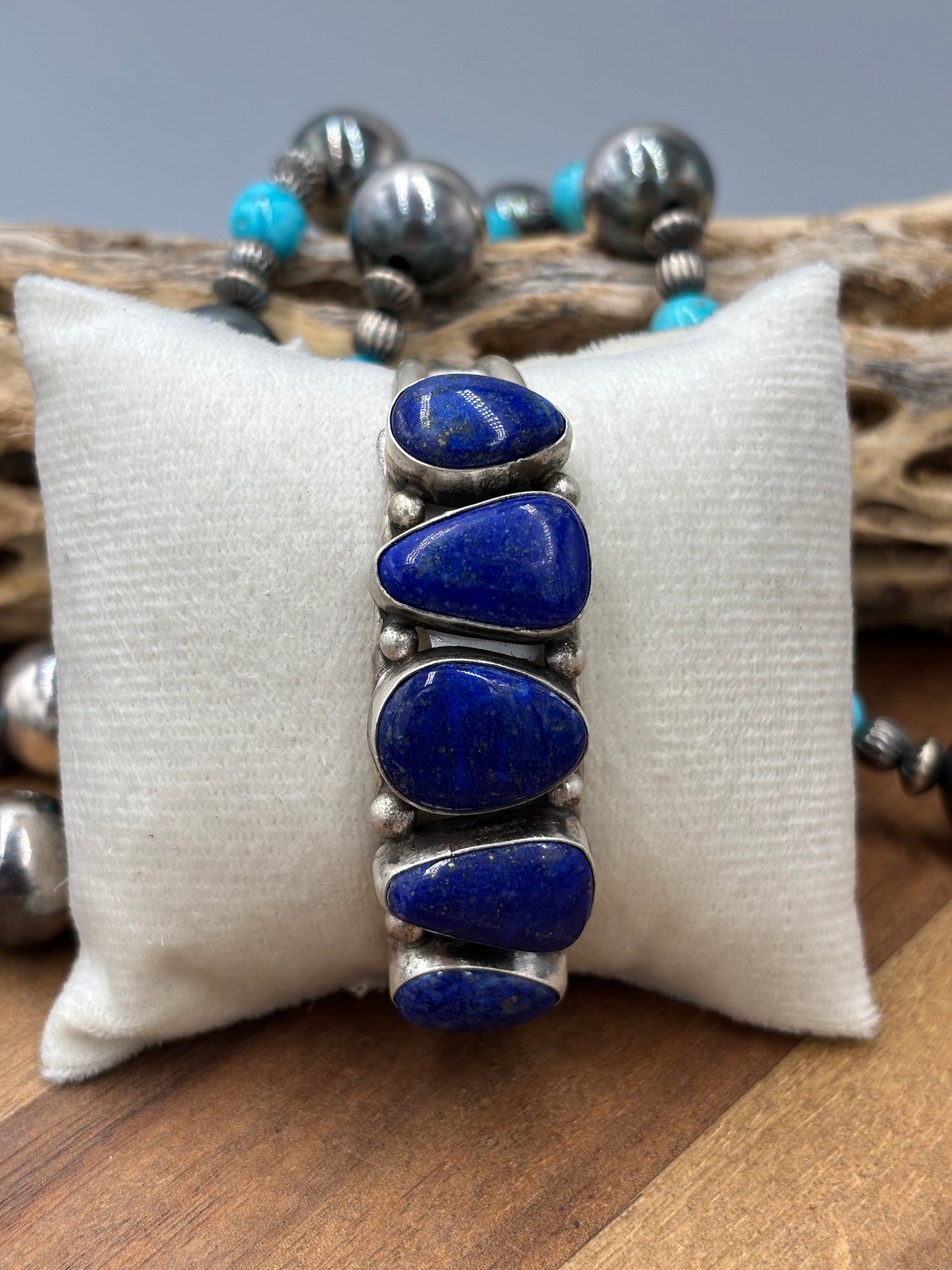 Lapis #96-27 Cuff by Augustine Largo, Navajo