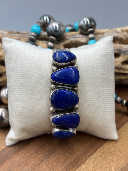 Lapis #96-27 Cuff by Augustine Largo, Navajo