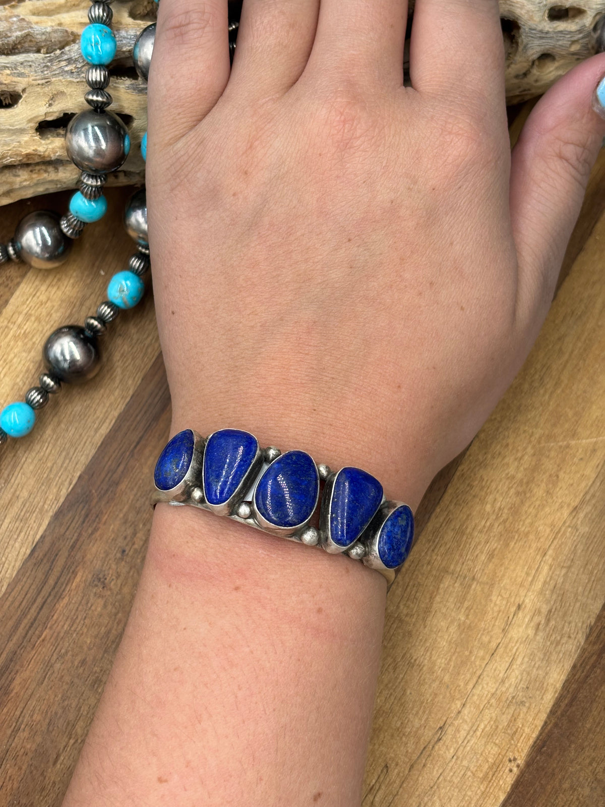 Lapis #96-27 Cuff by Augustine Largo, Navajo