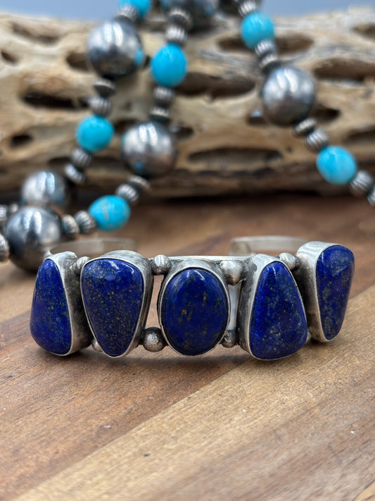 Lapis #96-26 Cuff by Augustine Largo, Navajo