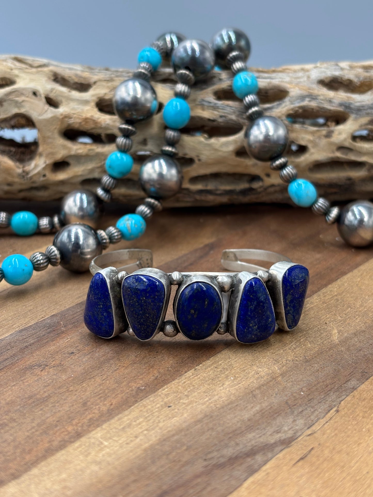 Lapis #96-26 Cuff by Augustine Largo, Navajo