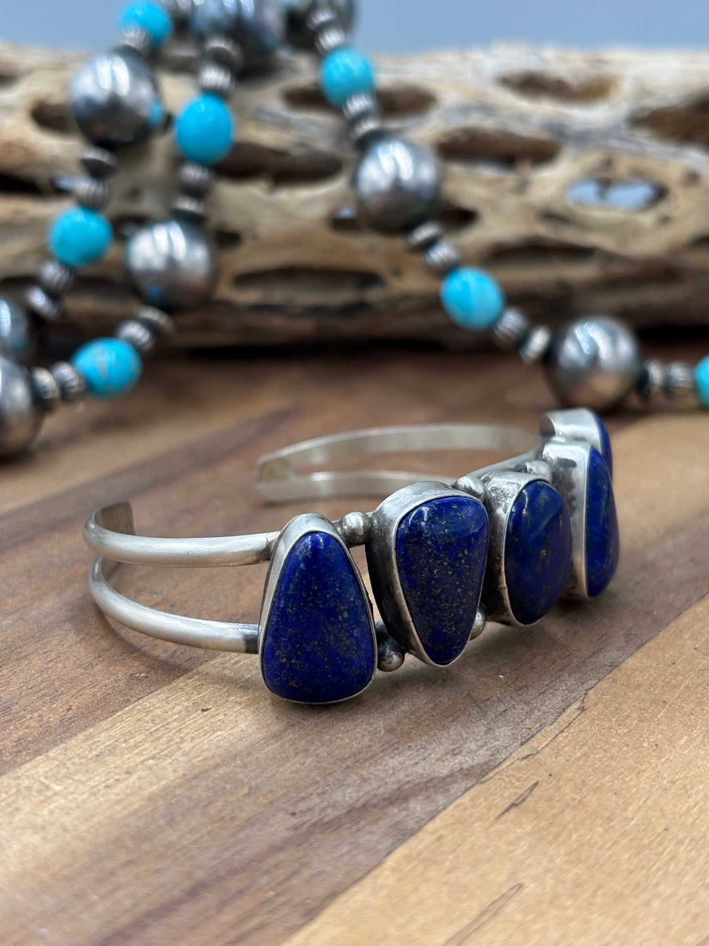 Lapis #96-26 Cuff by Augustine Largo, Navajo