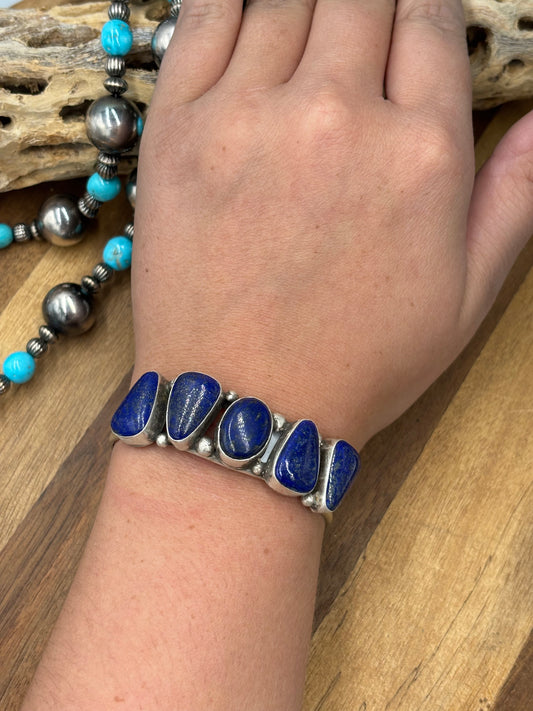 Lapis #96-26 Cuff by Augustine Largo, Navajo