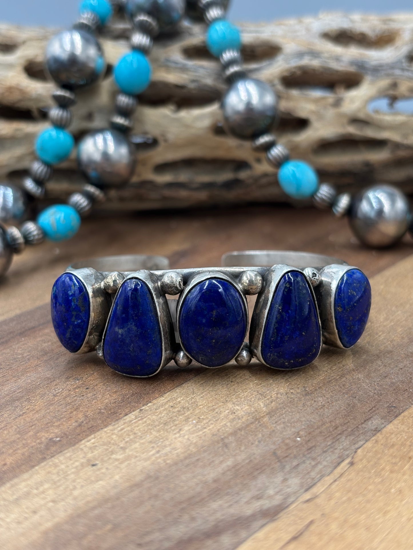 Lapis #96-25 Cuff by Augustine Largo, Navajo