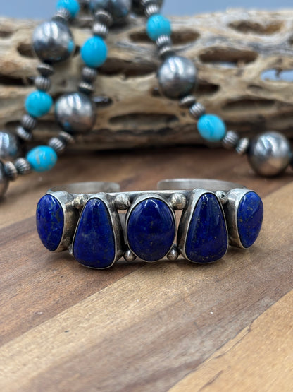 Lapis #96-25 Cuff by Augustine Largo, Navajo