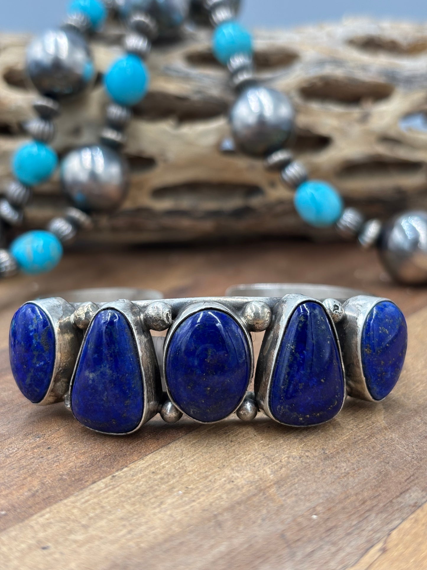 Lapis #96-25 Cuff by Augustine Largo, Navajo
