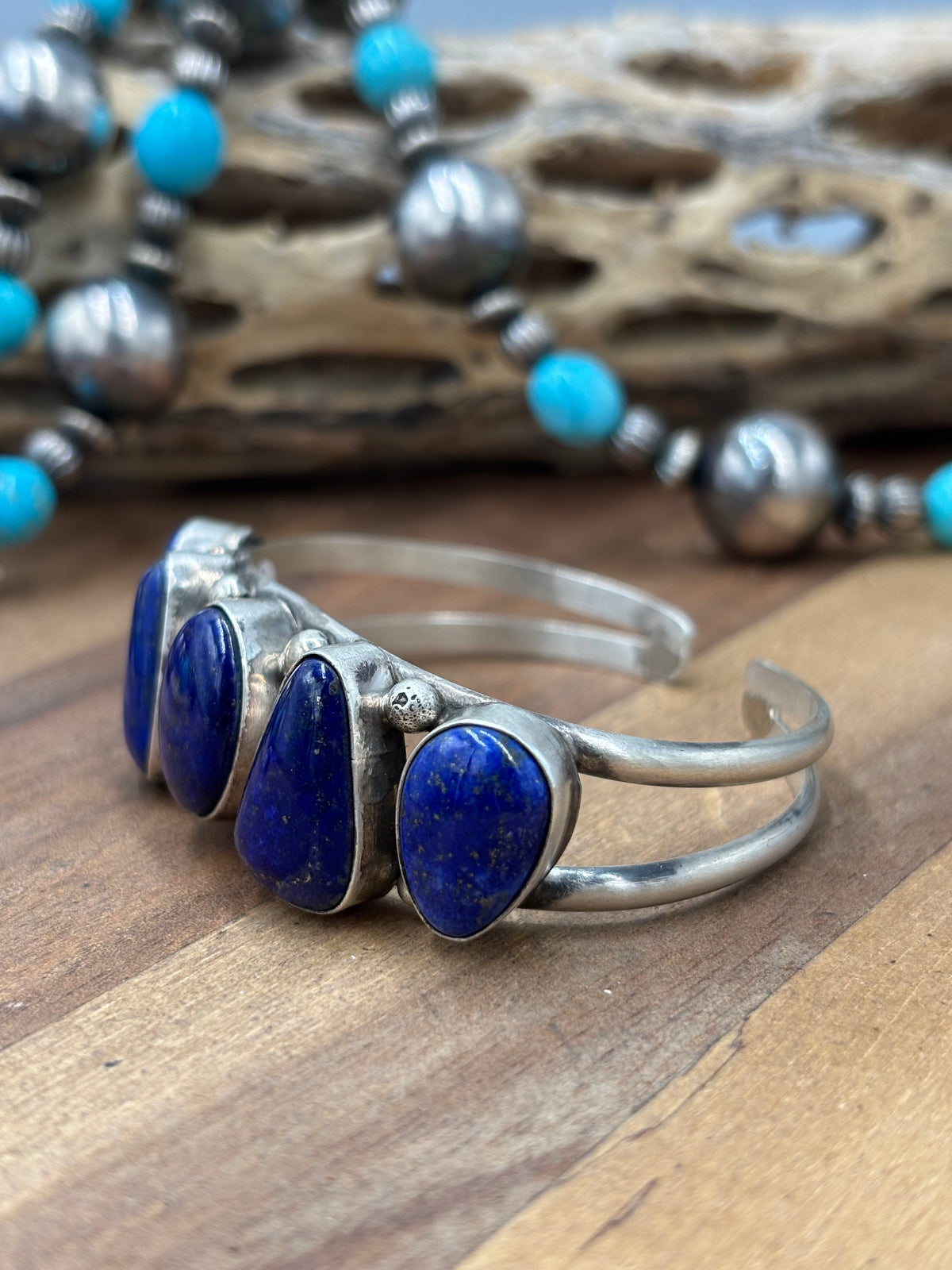 Lapis #96-25 Cuff by Augustine Largo, Navajo