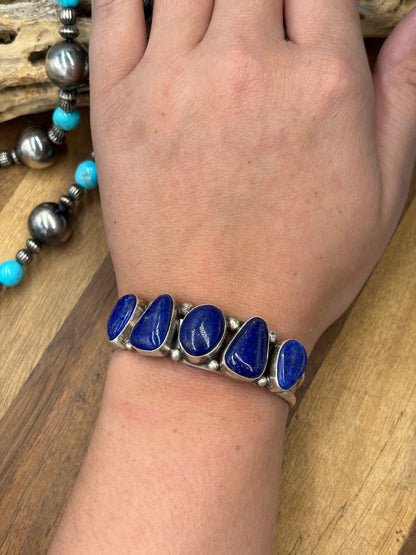 Lapis #96-25 Cuff by Augustine Largo, Navajo