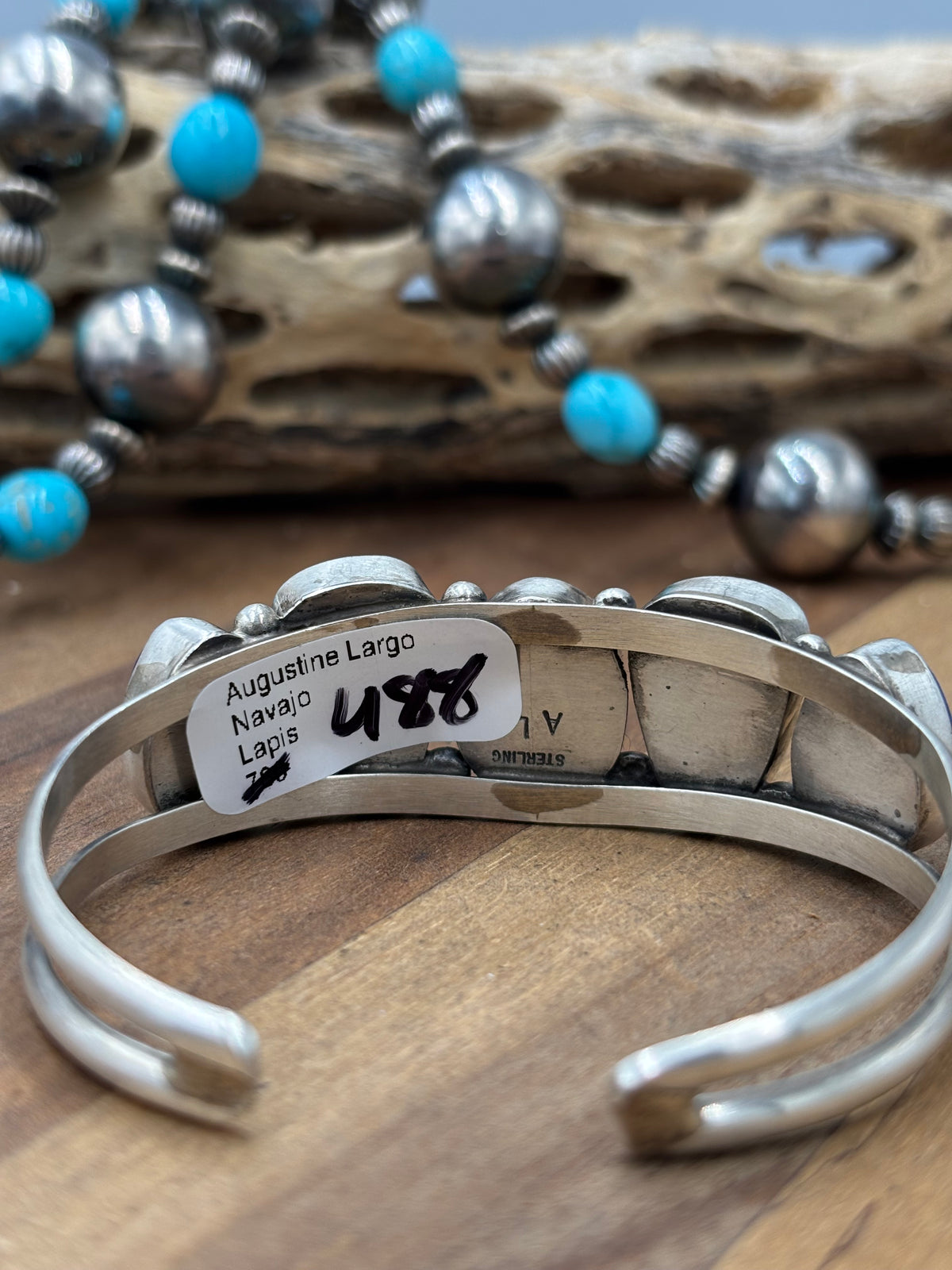 Lapis #96-25 Cuff by Augustine Largo, Navajo