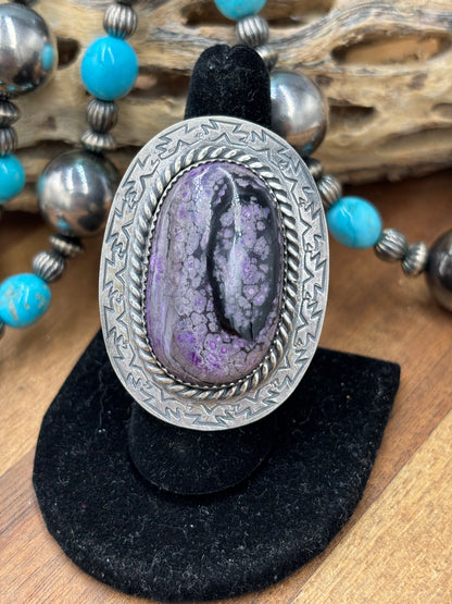 Sugulite #96-30 Adjustable Ring by Jeff Largo, Navajo