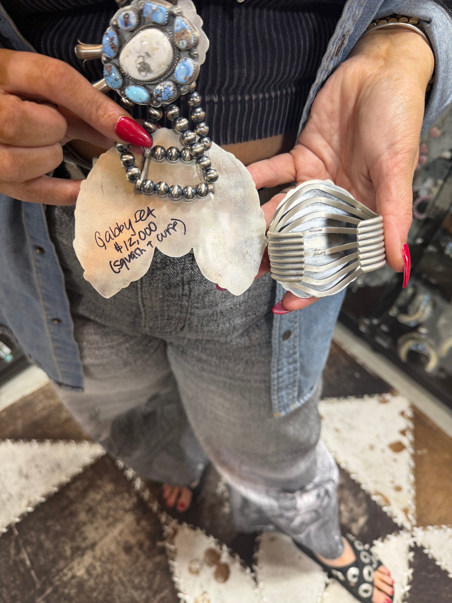 TICKET ENTRY $12,000 WHITE BUFFALO SQUASH & CUFF SET