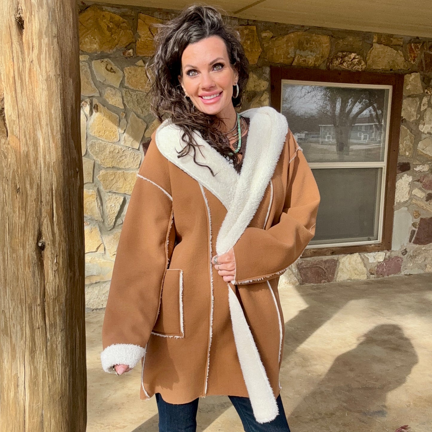 The Meg Light Brown Coat