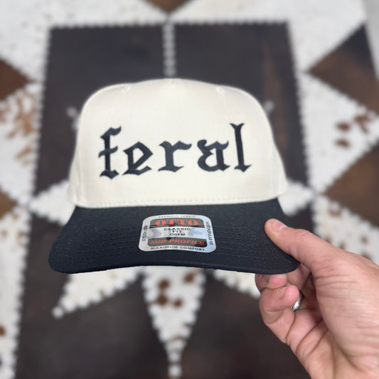 Feral Embroidered Snapback Trucker Cap