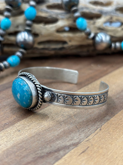 Kingman #96-21 Cuff by Rick Enriquez, Navajo
