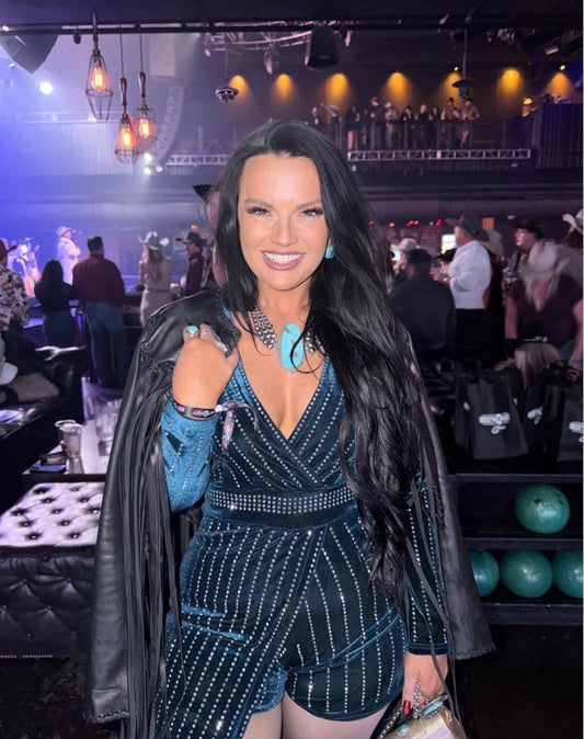 Velvet Skyline Romper