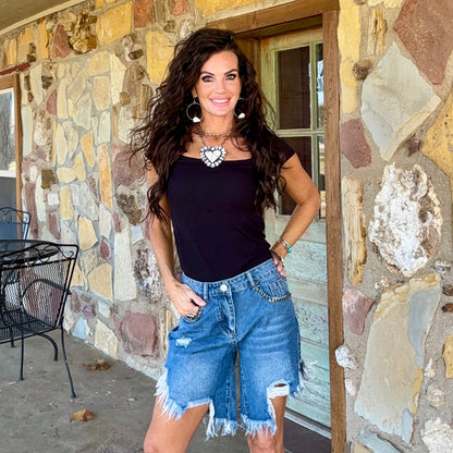 Outlaw Cutoff Denim Shorts