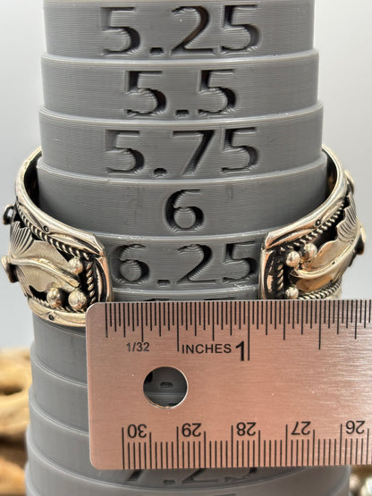 Black Onyx #96-15 Cuff by Gilbert Smith, Navajo
