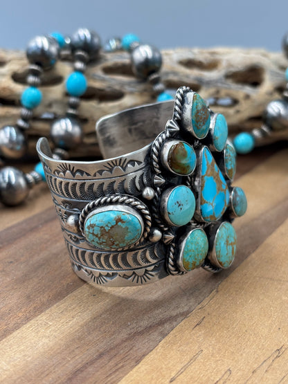 Kingman Turquoise #96-12 Cuff by Rick Enriquez X Donovan Skeet, Navajo
