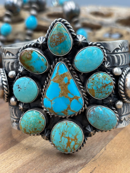 Kingman Turquoise #96-12 Cuff by Rick Enriquez X Donovan Skeet, Navajo