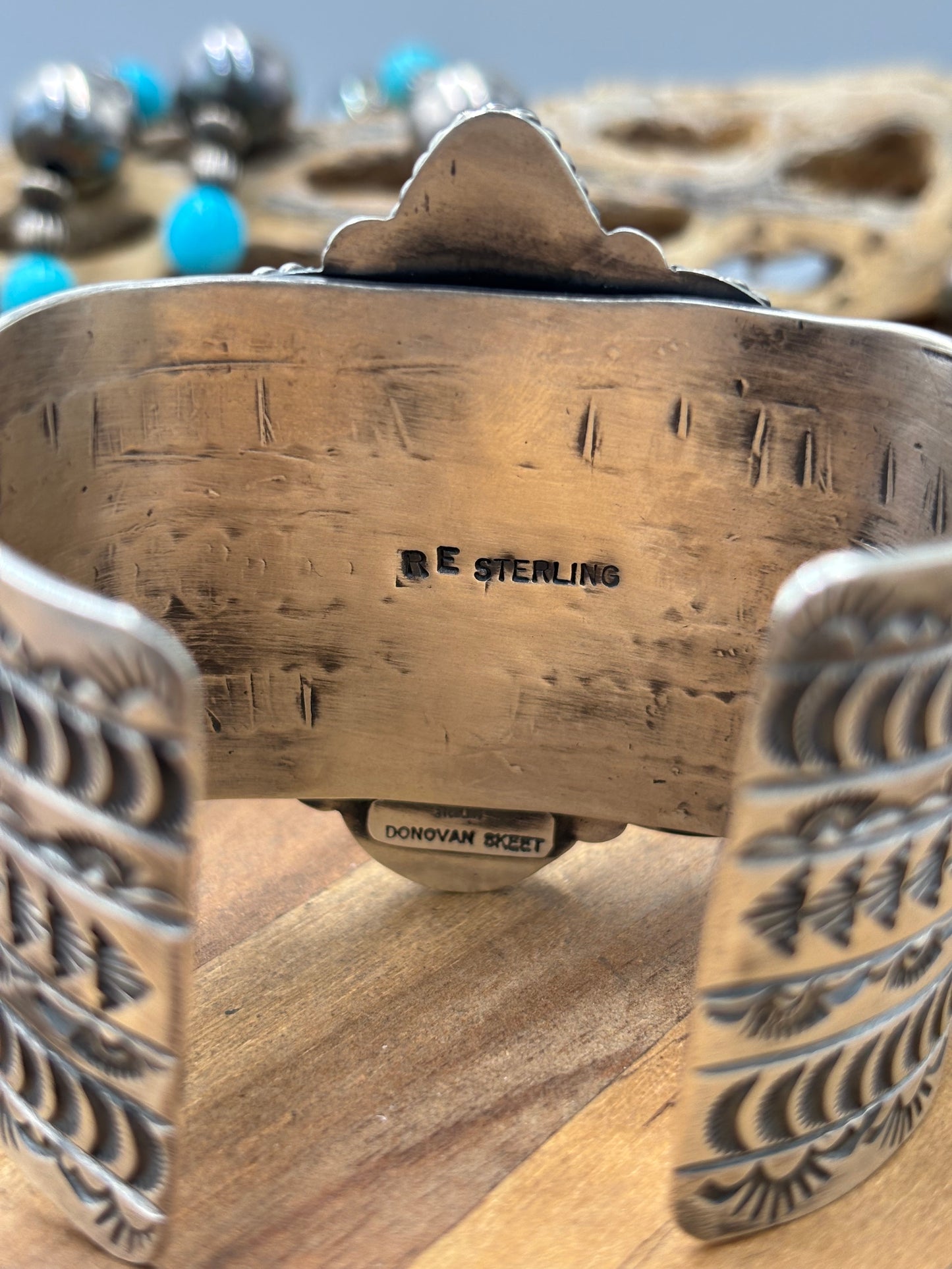 Kingman Turquoise #96-12 Cuff by Rick Enriquez X Donovan Skeet, Navajo
