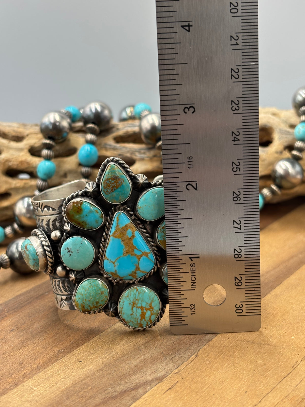 Kingman Turquoise #96-12 Cuff by Rick Enriquez X Donovan Skeet, Navajo