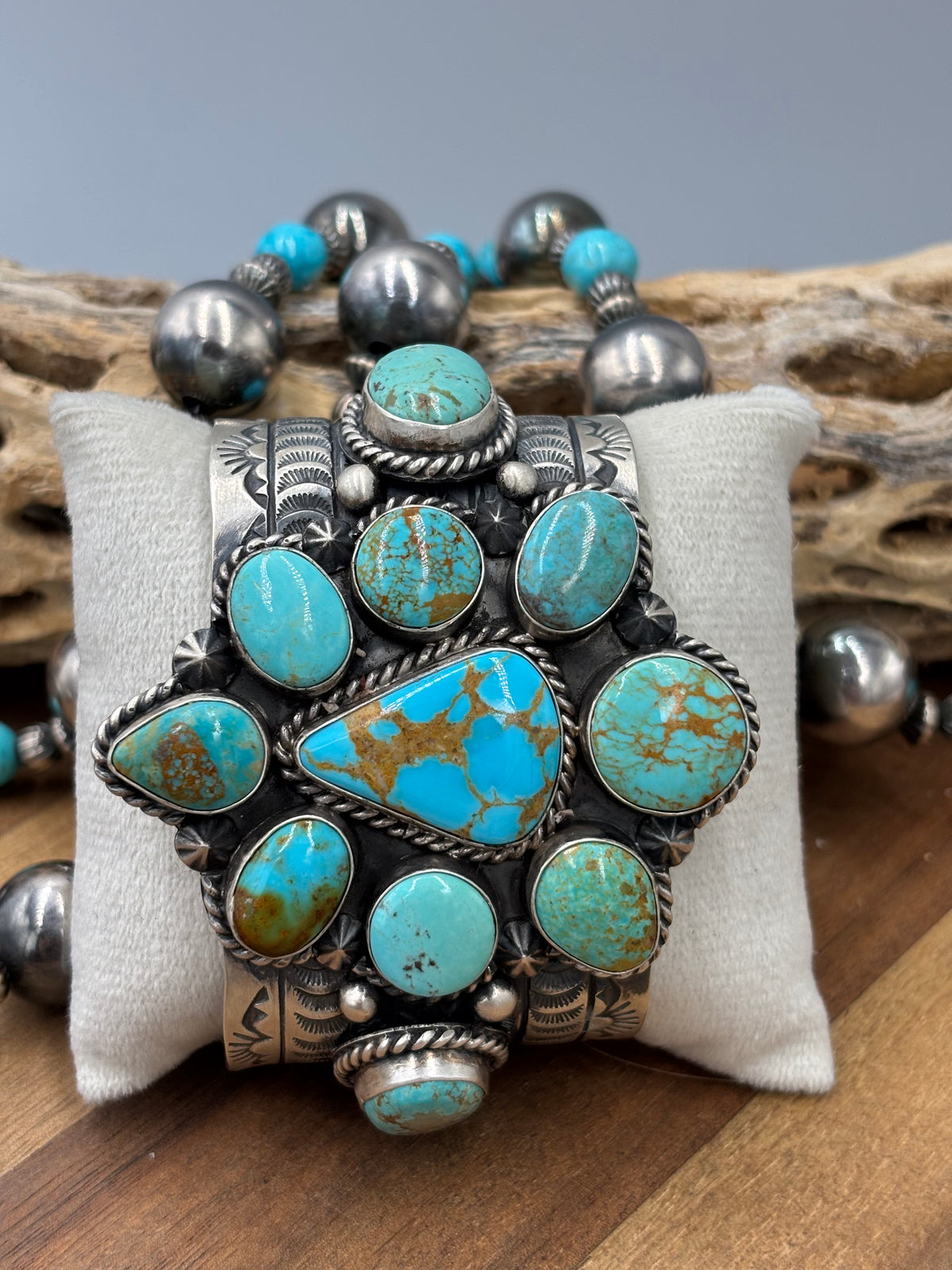 Kingman Turquoise #96-12 Cuff by Rick Enriquez X Donovan Skeet, Navajo