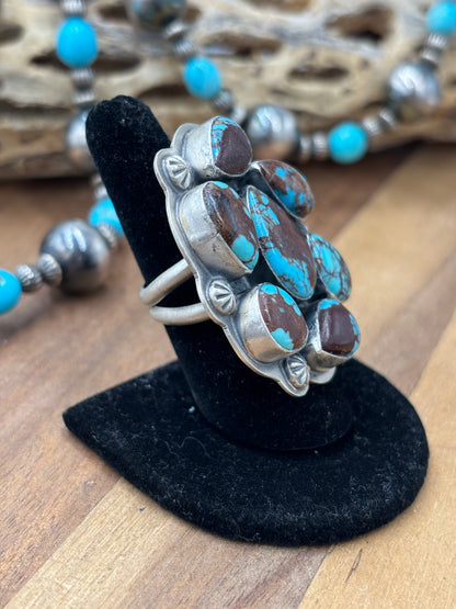 Egyptian #96-7 Adjustable Ring by Gabriel Jurardo, Mexican