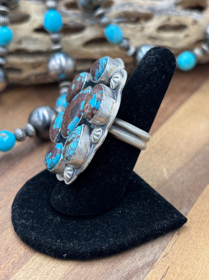 Egyptian #96-7 Adjustable Ring by Gabriel Jurardo, Mexican