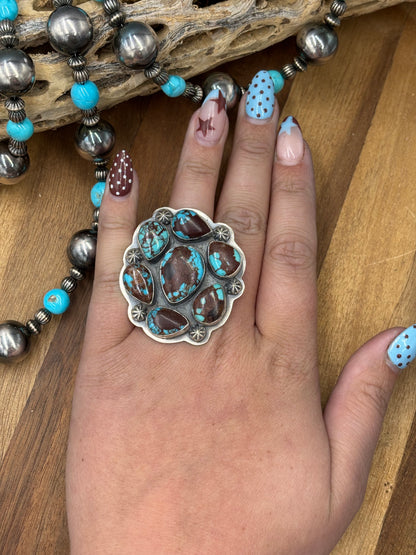 Egyptian #96-7 Adjustable Ring by Gabriel Jurardo, Mexican