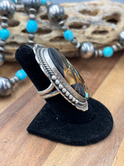 Blackjack #96-5 Adjustable Ring by Gilbert Platero, Navajo