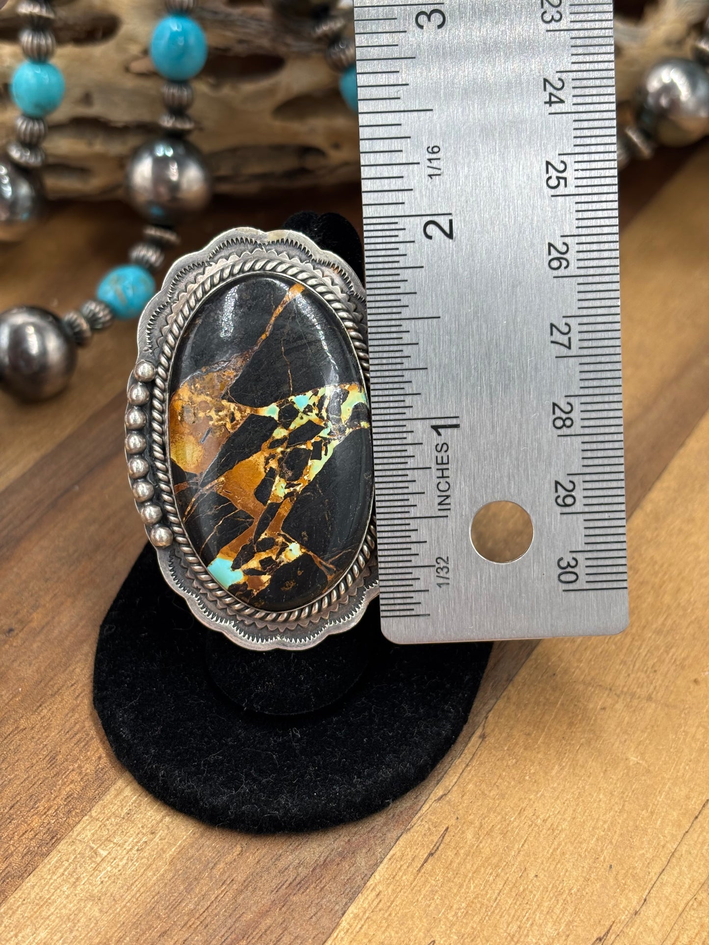 Blackjack #96-5 Adjustable Ring by Gilbert Platero, Navajo