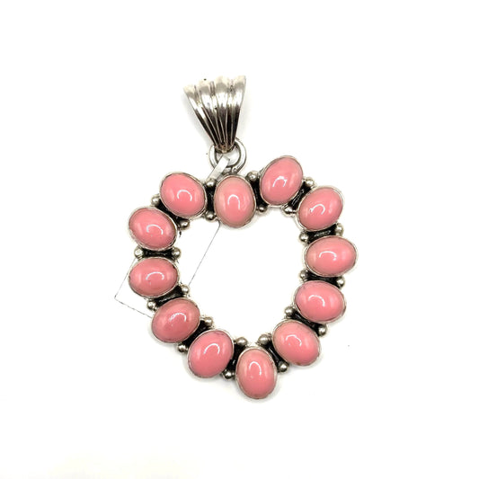 Pink Conch Heart Pendant