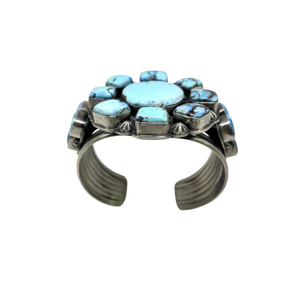 Golden Hills Turquoise Cluster Cuff by Gabriel Jurado, Mexican