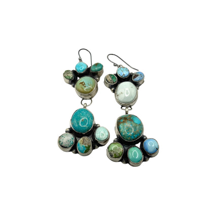 Drop Earrings Mixed Mines by Ella Peters, Navajo