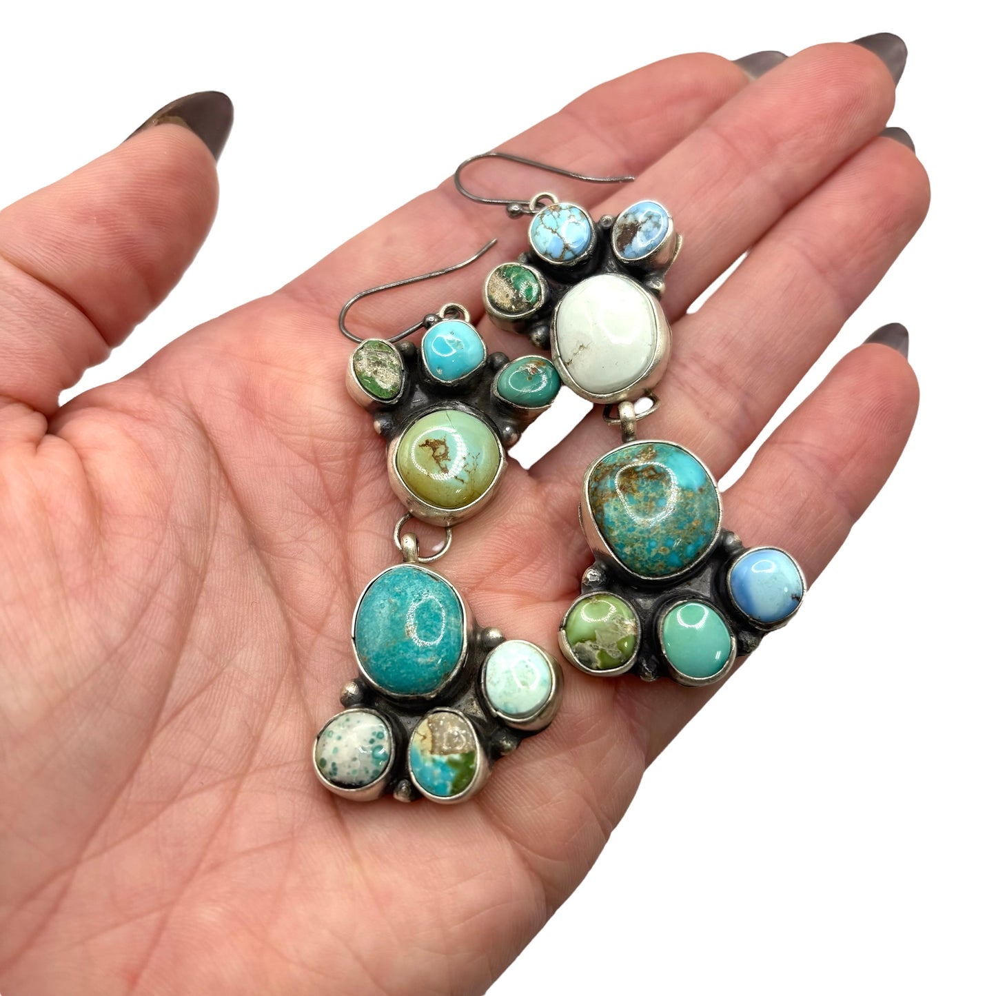 Drop Earrings Mixed Mines by Ella Peters, Navajo