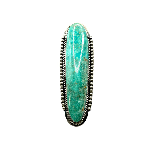 Kingman Stone Statement Ring Size 9 Handmade in New Mexico