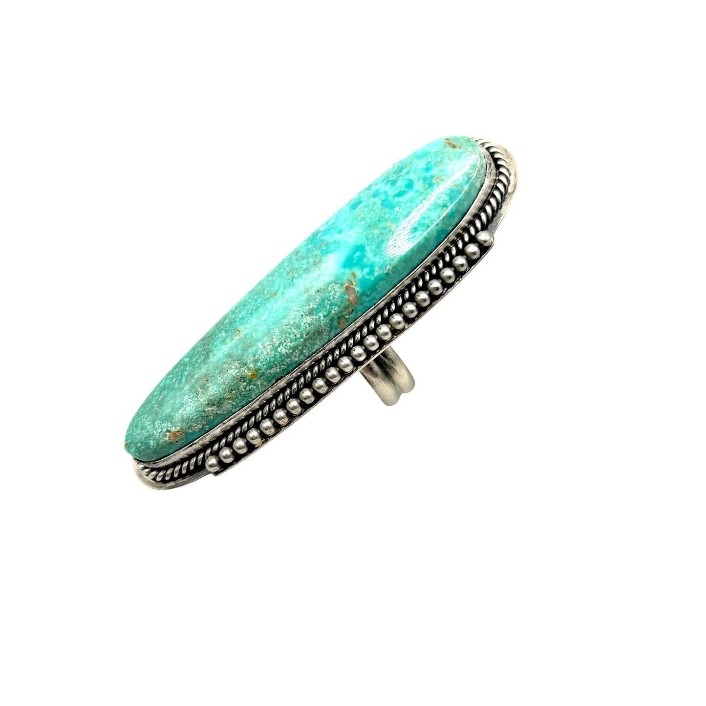 Kingman Stone Statement Ring Size 9 Handmade in New Mexico